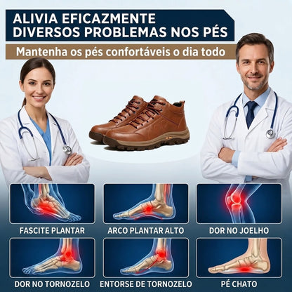 ⏰30% de desconto hoje - Não perca! ✅ Sapatos em pele genuína 🚶‍♂️‍➡️ Suporte para o arco do pé - alivia as dores nos pés