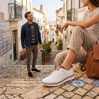 🔥 Oferta especial de hoje: 50% de desconto! ⏰ Mocassins respiráveis e antiderrapantes! Com apoio para o arco do pé e sola intermédia amortecedora, diga adeus às dores nos pés.