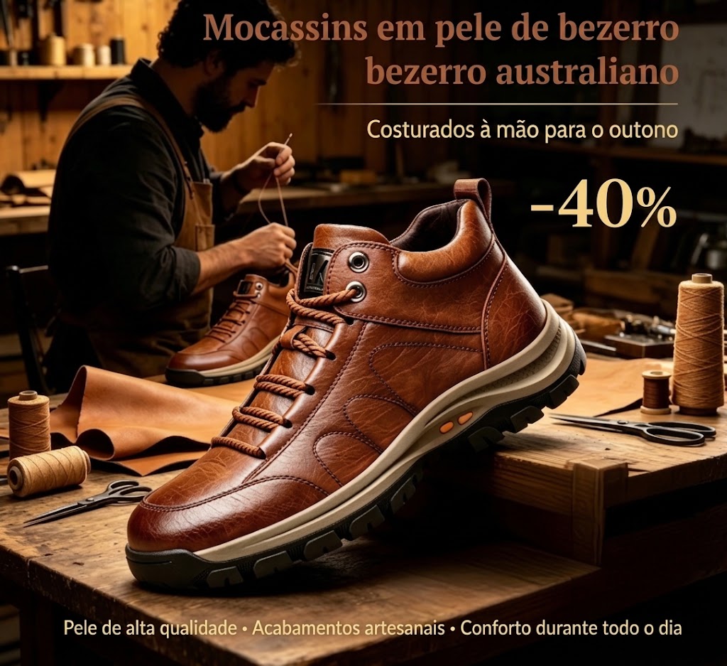 ⏰30% de desconto hoje - Não perca! ✅ Sapatos em pele genuína 🚶‍♂️‍➡️ Suporte para o arco do pé - alivia as dores nos pés