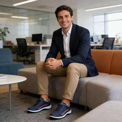 🔷30% de desconto hoje - Não perca! ⬛⏰ Sapatos ortopédicos em camurça, marca australiana de luxo, macios e confortáveis, excelente suporte 🦶 Alivia as dores nos pés - Unissexo