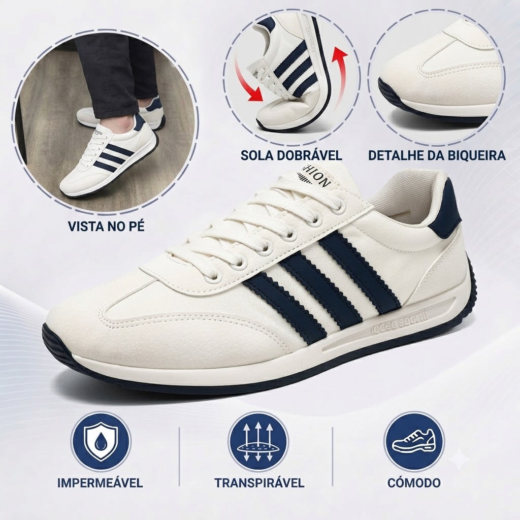 ⏰30% de desconto hoje - Não perca! ✅ Sapatilhas casuais desportivas de marca 🚶‍♂️‍➡️ Suporte para o arco do pé - Alivia as dores nos pés