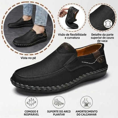 🔥Sapatos ortopédicos para homem, confecionados em pele de bezerro australiana👞Costurados à mão✅Confortáveis para caminhar, alívio da dor✅Impermeáveis e antiderrapantes✅
