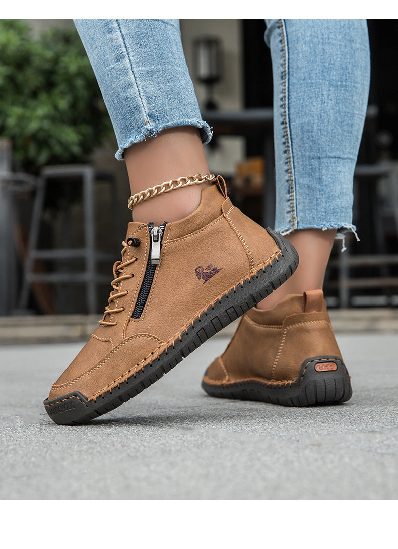 ⏰30% de desconto hoje - Não perca! ✅ Sapatos ortopédicos em pele de bezerro de marca de luxo 🔵 Macios e confortáveis - Proporcionam um suporte superior 🦶 Aliviam as dores nos pés