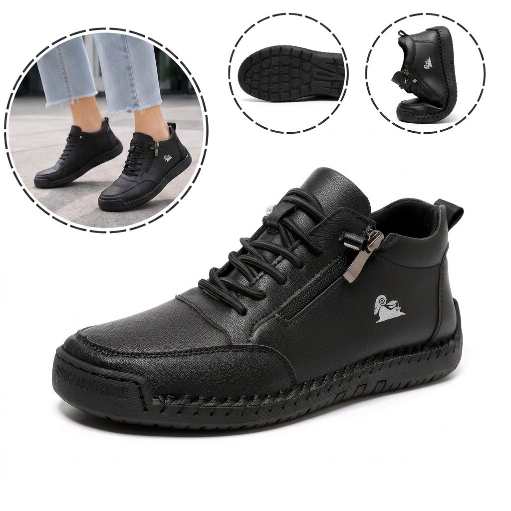 ⏰30% de desconto hoje - Não perca! ✅ Sapatos ortopédicos em pele de bezerro de marca de luxo 🔵 Macios e confortáveis - Proporcionam um suporte superior 🦶 Aliviam as dores nos pés