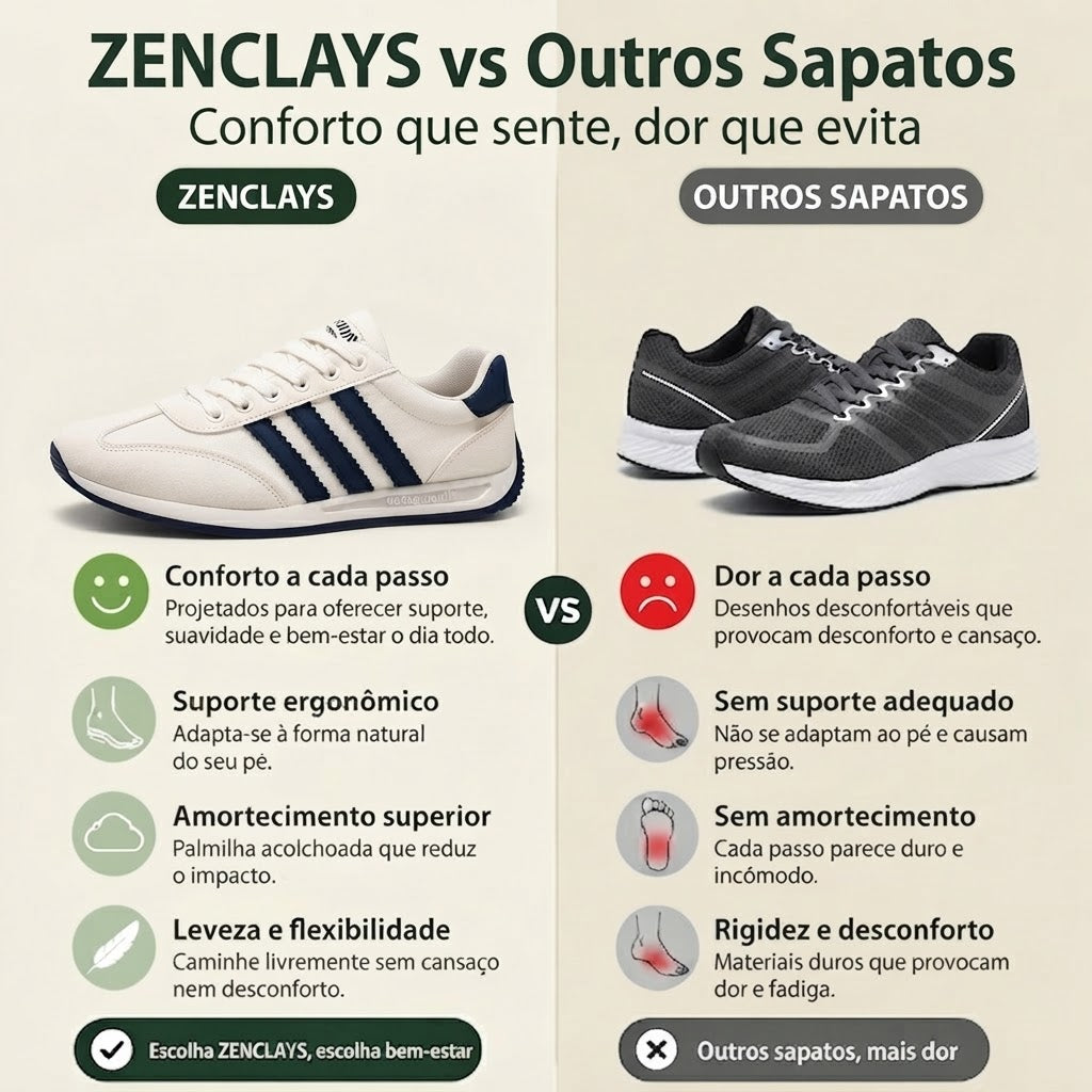 ⏰30% de desconto hoje - Não perca! ✅ Sapatilhas casuais desportivas de marca 🚶‍♂️‍➡️ Suporte para o arco do pé - Alivia as dores nos pés