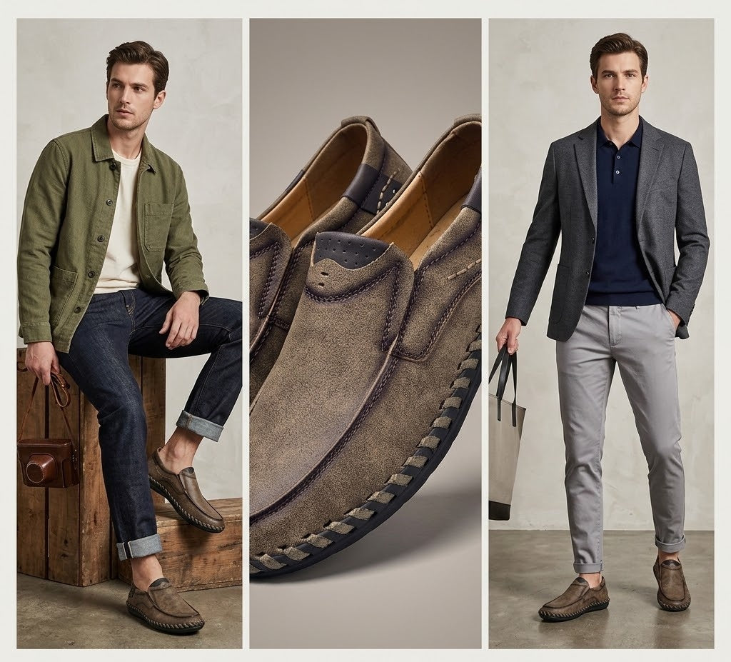 🔥Sapatos ortopédicos para homem, confecionados em pele de bezerro australiana👞Costurados à mão✅Confortáveis para caminhar, alívio da dor✅Impermeáveis e antiderrapantes✅