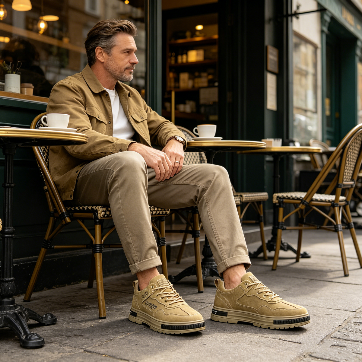 ⏰30% de desconto hoje - Não perca! ✅ Sapatos casuais em pele de bovino de flor integral 🚶‍♂️‍➡️ Suporte para o arco do pé - alivia as dores nos pés