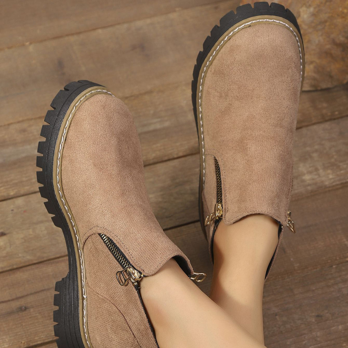(🔥50% de desconto hoje - não perca!)⏰ - Botins para mulher em pele macia e confortável - Design ergonómico (mantendo-o confortável durante todo o dia)